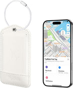 TopMade Smart Luggage Tag with Find My, Premium Leather Luggage Tags for Suitcase, Travel Bags, Backpacks, Anti-Lost Suitcase