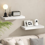 Furinno Tanna Floating Shelves for Wall Set of 2, 12 x 24 Wall Shelf, Wall Mounted Floating Shelf with Invisible Bracket, 2-i