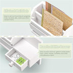 VIS'V Key Holder Wall Mount, Wooden Mail and Key Organizer with Drawer and Shelf, 2 Slots, 6 Hooks, White