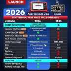 Launch OBD2 Scanner CRP123X V3.0 Elite, 2026 Lifetime Free WiFi Update Scan Tool, FCA SGW, CANFD&DoIP,