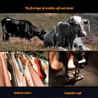 Black Leather Steering Wheel Cover Cowhide Wheel Cover Genuine Leather Steering Wheel Covers Universal Size L / 15.5inch (B-Black-L)