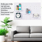 Beeveer 4 Pcs Pegboard Shelves Wall Organizer Brackets Pegboard Steel Tray Accessories Organizing Tools for Craft Garage Nurs