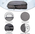 BAGAIL 5 Set Ultralight Compression Packing Cubes Travel Accessories Expandable Packing Organizers(Grey)