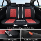 Coverado Car Seat Covers Full Set, Automotive Seat Covers Car Seat Protector Car Seat Cushion, Waterproof Leather Seat Covers