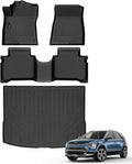 Auxko All Weather Floor Mats Cargo Mat Fit for Kia NIRO Hybrid 2025 2024 2023 (Not for PHEV or EV) TPE Floor Liner Trunk Mat NIRO Accessories All Season Odorless Anti-Slip Black