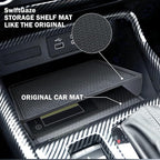 Center Console Organizer for 2023-2025 Honda CR-V, Armrest Storage Tray with Magnetic Hidden Organizer Charging Station Caddy, ABS Car Interior Accessories OEM Style Leather Texture-3PCS
