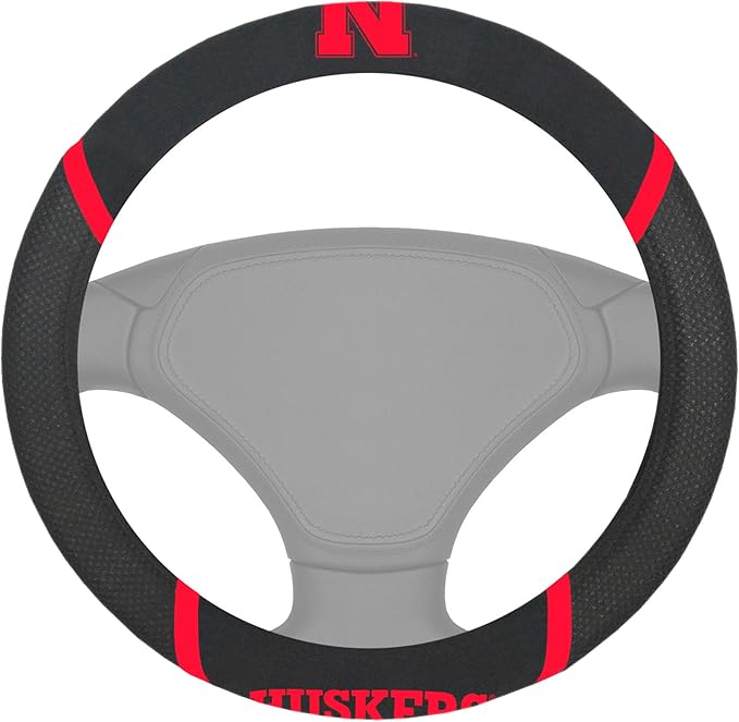 FANMATS NCAA Unisex-Adult Embroidered Steering Wheel Cover