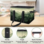 Reusable Grocery Bags Heavy Duty Shopping Bags Foldable Large Tote Bags with Long Handles & Hard Bottom