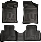 Husky Liners Weatherbeater Floor Mats | Fits 2013-2018 Nissan Altima (for 2013 Fits Models with Build Date of 11/01/12 or Higher ONLY)| Front & 2nd Row, 3-pc Black - 99641