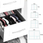 homyfort Dresser Drawer Organizer, Foldable Cloth Storage Box Closet Cube Basket Bins Containers Divider with Drawers for Und