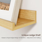 Axeman 36 Inch Floating Shelves, Oak, Wall Mounted, 3 Shelves, Easy Assembly, 22 lbs Capacity