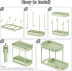 Ukeetap 2 Pack Multi-Purpose Pull-Out Storage Organizers, Under Sink Organizers and Storage for Bathroom & Kitchen, Under Cab