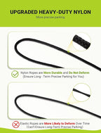 4-Packs Garage Tennis Ball Parking Aid with Non-Elastic String, Garage Ball for Parking with Adjustment Buckle, Easy Installation, Car Stop Indicator for Garage Accessories