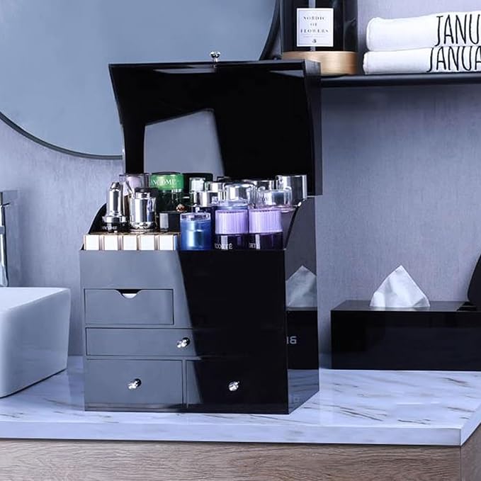 Makeup Organiser Storage 4-Layer Desktop Cosmetic Storage Box Make Up Organizer, Separation Dressing Table Makeup Organiser w