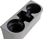 Car Seat Organizer Cup Drink Holders Multi Functional Gap Filler Storage Box Insert Organization Helps Reduce Distracted Driving&Holds Phone Mount Mug Bottle Cellphone (PUBD-Gray)
