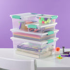 Sterilite 18-Pack Clip Box, Clear Storage for Crafts, Supplies and Office Items, Large