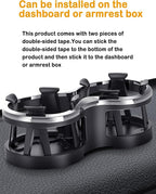 Kwak's Car Cup Holder Expander, 2 in 1 Extra Cup Holder Adapter Extender for Car with Expandable Insert, Fits Drink Cup,Tea Cup,Soda Can,Car Ashtray, etc