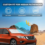 Sun Shade for Nissan Pathfinder 2013-2020 Sunshade Windshield Cover, 4-Layers Sun Shield 250T Silver Sun Visor Foldable Front Window Shade for Pathfinder Blocks UV Rays Car Accessories