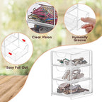 BTSKY 2 Pack Small Acrylic Storage Organizer with Drawers, 3-Layer Clear Desktop Organizer for Office Supplies Mini Storage B