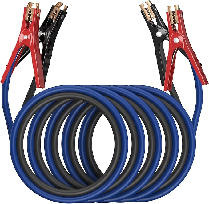 Heavy Duty Jumper Cables - 4 Gauge 20 Feet 600Amp Automotive Booster Cables for Car Battery, for Car, SUV and Trucks, Jumper Cables Kit with Carry Bag, Gloves, Brushes (4 Gauge 20 FT)…