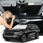 Windshield Sunshade for Lincoln Aviator 2020-2026 Sun Shade Car Windshield Accessories Upgrade 4 Layers Blocks UV Rays Custom Fit Aviator 240T Car Window Shades Front Windshield Keep Cool Foldable