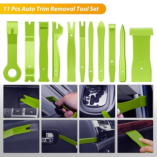 GOOACC 200Pcs Trim Removal Tool, Auto Push Pin Bumper Retainer Clip Set Fastener Terminal Remover Tool Adhesive Cable Clips R