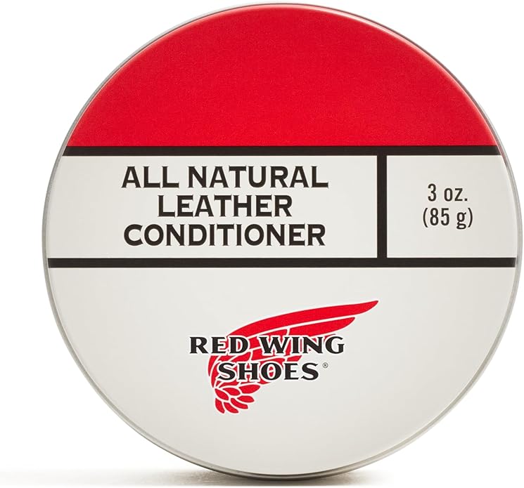 Red Wing Shoes All Natural Leather Conditioner, Made in USA, Pine Pitch, Mink Oil, Beeswax Blend, 8 oz
