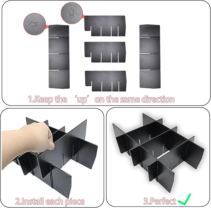 SENSHINE Center Console Organizer Divider for Ford F150 2021 2022 2023 2024 2025 Accessories Insert Armrest Interlock Secondary Storage Tray Box ABS Material
