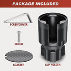 Frokom Cup Holder Expander for Car,Upgraded Car Cup Holder Expander Adapter with Offset Adjustable Base, Fit Most Large Bottl