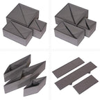 DIOMMELL 12 Pack Foldable Cloth Storage Box Closet Dresser Drawer Organizer Fabric Baskets Bins Containers Divider for Baby C