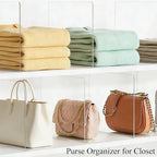 Shelf Dividers for Closet Organization: 10" Tall x 12" Deep Acrylic Closet Shelf Dividers for Clothes Sweater Purse - Clear O