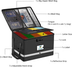 Fireproof File Box with Lock, 5200°F Document Box Storage Organizer, Suitable for Hanging File Folders in Letter Size, Collap