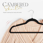 HOUSE DAY Black Velvet Hangers 300 Pack, Premium Clothes Hangers Non-Slip Felt Hangers, Sturdy Black Hangers Heavy Duty Coat 