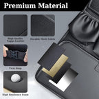 Coverado Backseat Car Organizer 2 Packs, Nappa Leather Car Seat Organizer with Touch Screen Tablet Holder, Foldable Food Tray, Kick Mats Protector, Multi Car Storage Accessories, Garbage Bag Holder