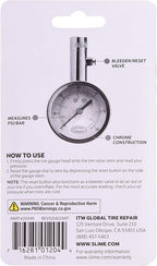 Slime 20049 Tire Pressure Gauge, Large Face Dial Analogue Gauge, 5-60 PSI