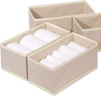 DIOMMELL 6 Pack Foldable Cloth Storage Box Closet Dresser Drawer Organizer Fabric Baskets Bins Containers Divider for Clothes
