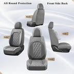 Coverado Car Seat Covers, Front Seat Cover, 2 Pack Luxury Faux Leather Seat Covers for Cars, Waterproof Car Seat Protector, G