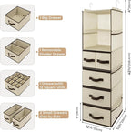 GRANNY SAYS Hanging Closet Organizers and Storage 6 Shelves, Closet Hanging Organizer with 5 Drawers, 6 Side Pockets Hanging 