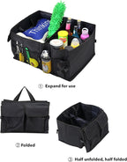 Trunk Organizer for Car - 52L Large Capacity Collapsible Multi Compartments Storage Organizer, Portable Car Storage Box for