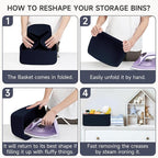 3-Pcs Shelf Baskets for Organizing, Closet Organizer Bins, Small Woven Baskets, Rope Toy Basket, Storage Basket for Shelves, 
