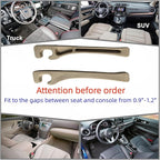 Car Seat Gap Filler Accessories,Storage Organizer Fit Car SUV Truck Fill The Gap Between Seat & Console Vehicle Console Side Pockets (Beige)