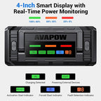 AVAPOW TJ68 10000A Battery Jump Starter Portable with 4 HD Display PD 65W Dual-Way Fast Charging,12V Jump Box, Car Battery