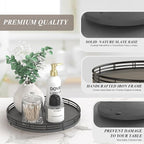 Nature Slate Lazy Susan Turntable for Table Top – 10” Round Slate Tray Organizer for Dining Table, Kitchen Countertop & Bar, 