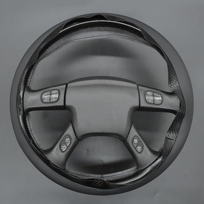 MEWANT Steering Wheel Cover for Chevy Silverado 1500/2500 / 3500 2003-2006 / Silverado 1500 2500HD 3500 Classic/Trailblazer Hand-Stitched Microfiber Leather Steering Wheel Wrap