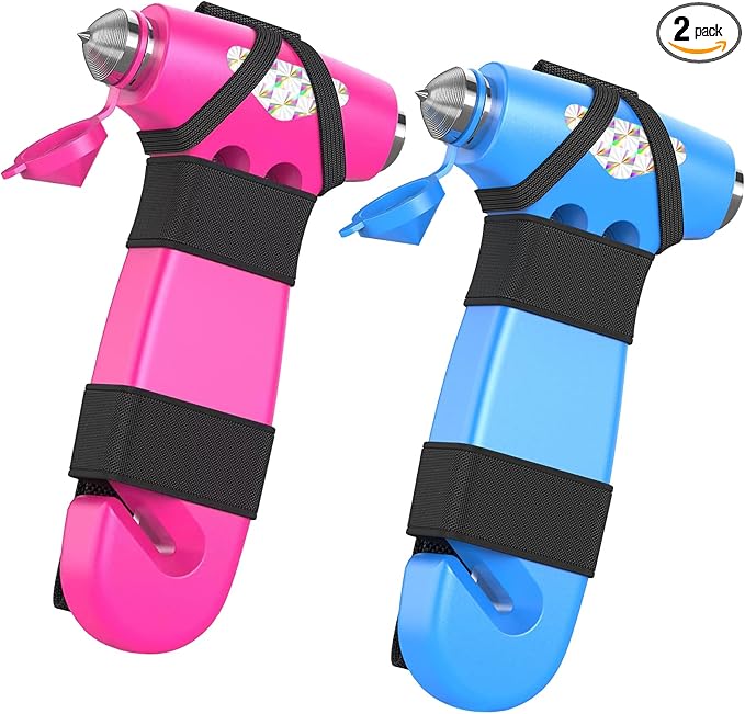 Car Safety Hammer, 3-in-1 Emergency Escape Tool with Window Breaker and Seat Belt Cutter, Safety Emergency Car Escape Tool fo