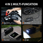 4000A Jump Starter with Air Compressor,74Wh Battery Jumper Starter Portable with LED Display,12V 4-in-1 Jump Box Pack (10L