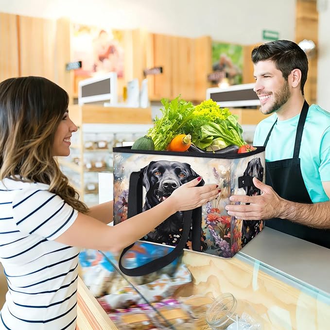 Reusable Grocery Bag Foldable Shopping Tote Bag with Handles Reusable Shopping Bags Large Kitchen Grocery Bags