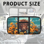 Sunflower Cow Car Sun Visor Organizer, Small Auto Visor Organizer and Storage, Registration and Document Holder, Vehicle Accessories for Sunglasses, Document, Card, Pen, Driver License