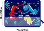 Car Sun Shade for Baby Kids Children 2 Pack Car Side Window Curtain Protector Protects from Sun Glare Heat Blocks UV Rays Glare Car Interior Sun Blocker Blind (Three Dinosaur)