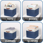 Temary Fabric Storage Bins for Cube Organizer 4 Pack Cube Storage Bins 13 Storage Cubes for Shelves Storage Baskets for Organ